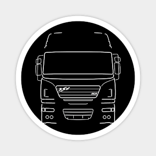 Classic ERF ECX lorry white outline graphic Magnet
